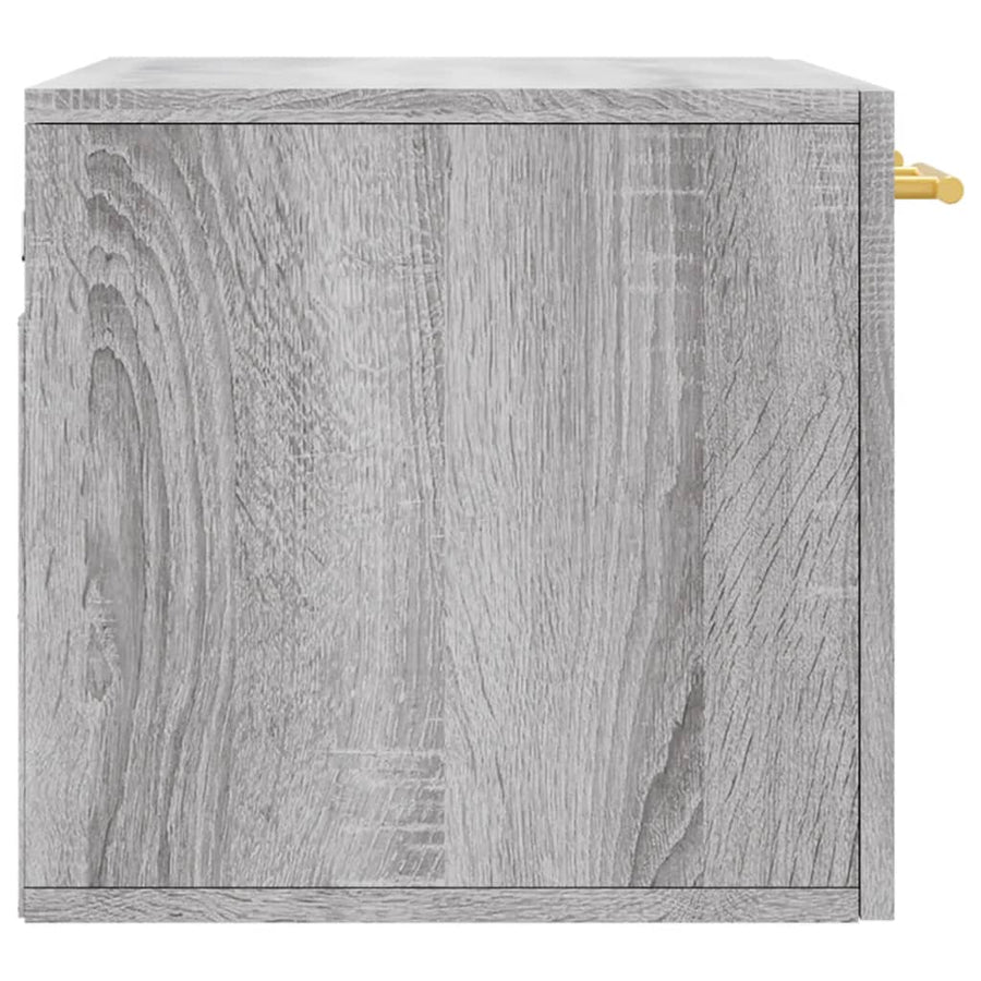 Wandkast 60X36,5X35 Cm Bewerkt Hout Grijs Sonoma Eikenkleurig