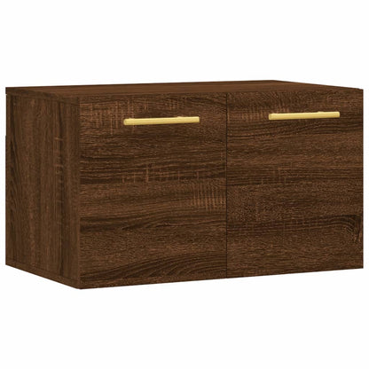 Wandkast 60X36,5X35 Cm Bewerkt Hout Bruin Eikenkleur