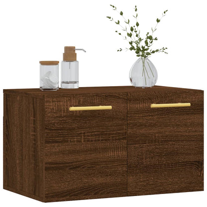 Wandkast 60X36,5X35 Cm Bewerkt Hout Bruin Eikenkleur