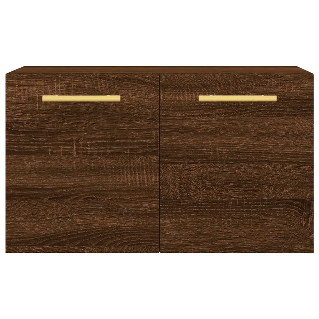 Wandkast 60X36,5X35 Cm Bewerkt Hout Bruin Eikenkleur