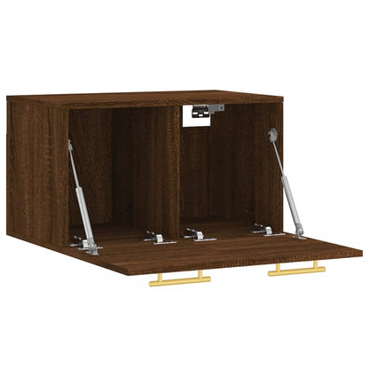 Wandkast 60X36,5X35 Cm Bewerkt Hout Bruin Eikenkleur