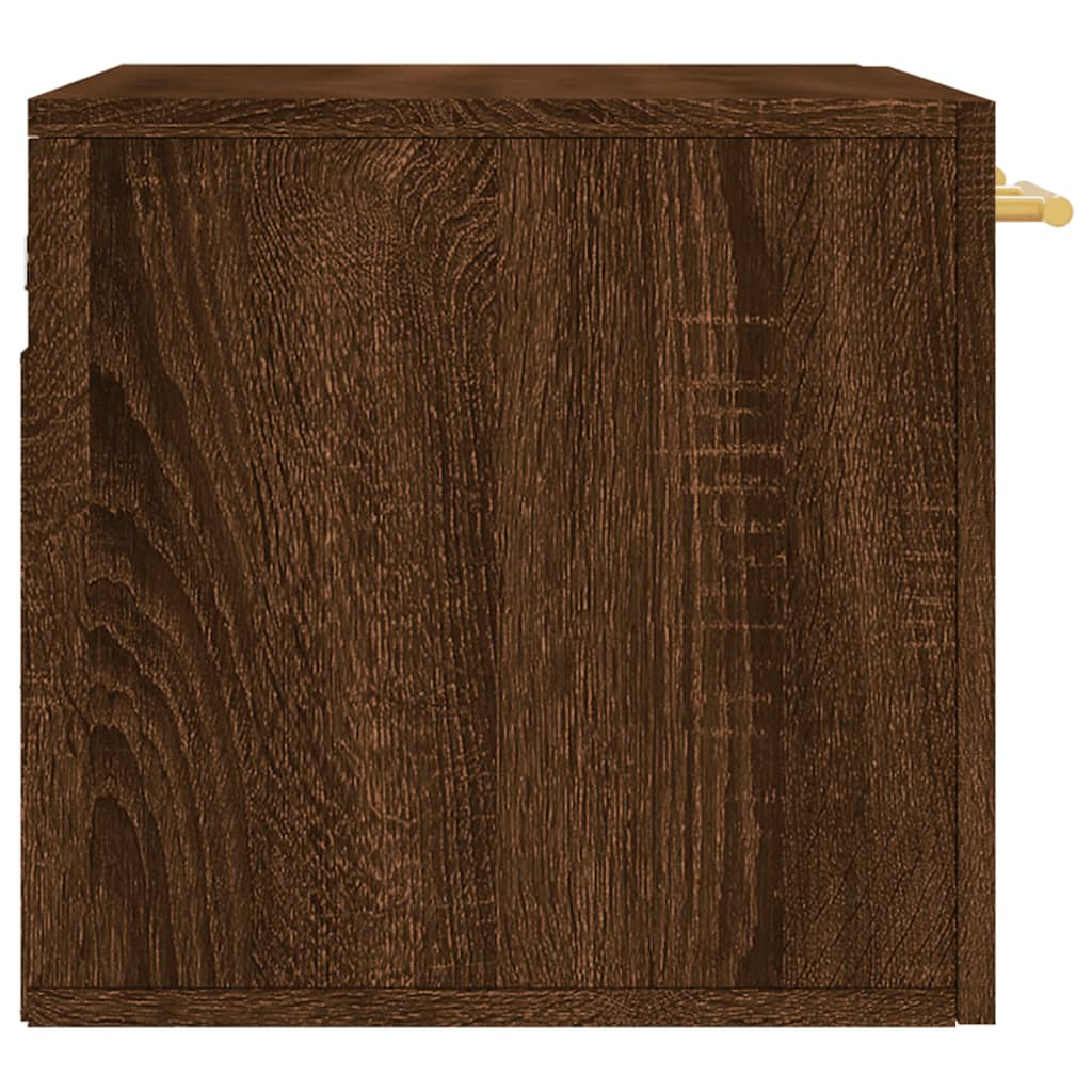 Wandkast 60X36,5X35 Cm Bewerkt Hout Bruin Eikenkleur