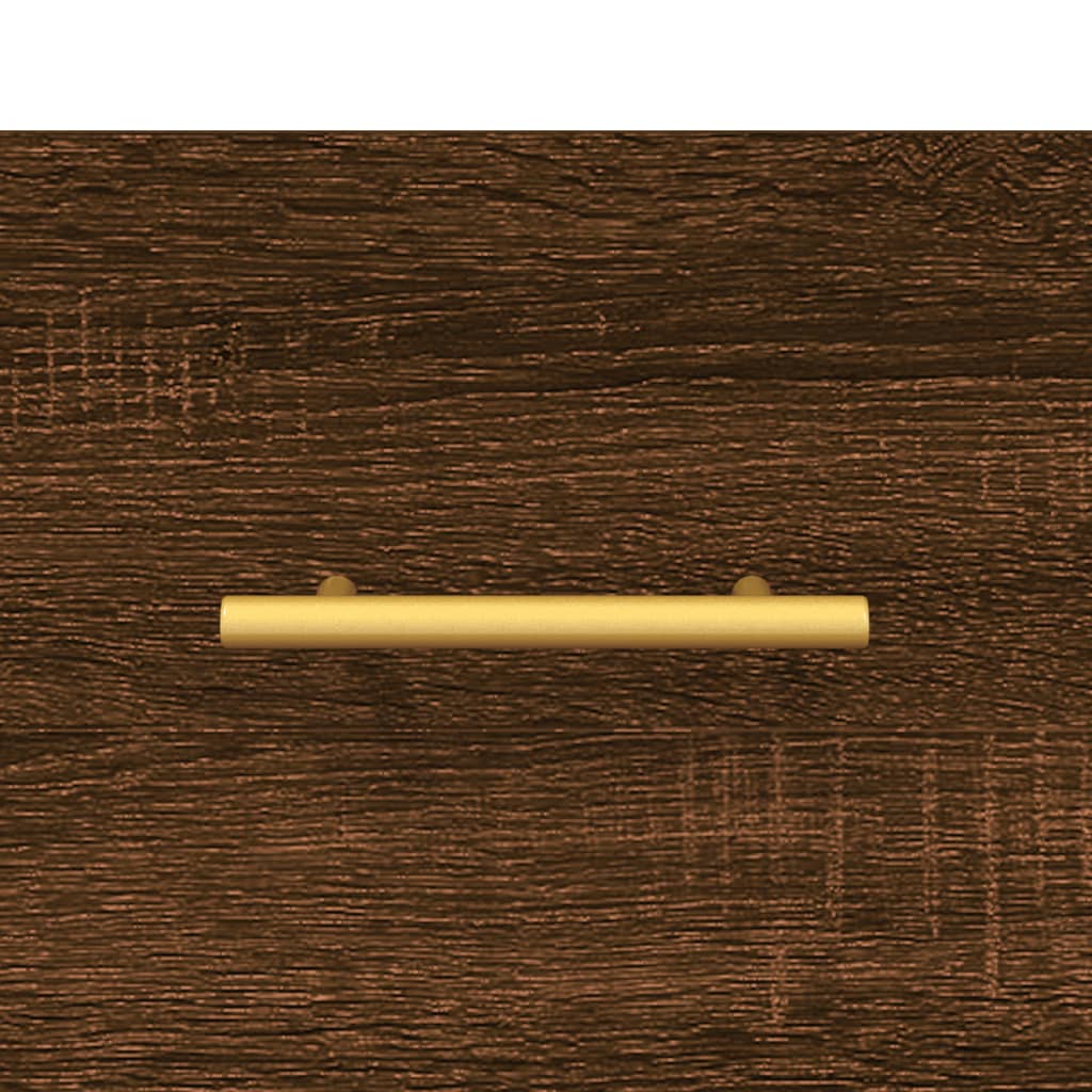 Wandkast 60X36,5X35 Cm Bewerkt Hout Bruin Eikenkleur