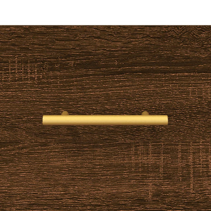 Wandkast 60X36,5X35 Cm Bewerkt Hout Bruin Eikenkleur