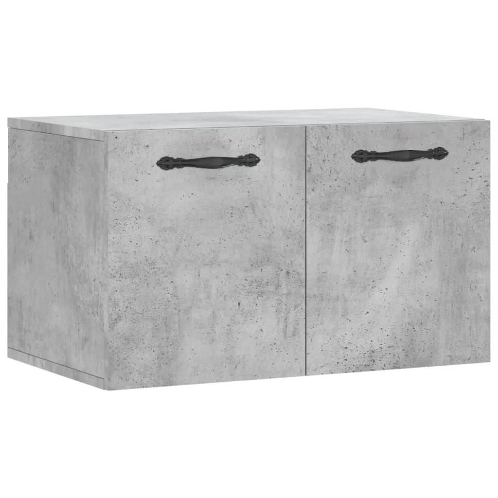 Wandkast 60X36,5X35 Cm Bewerkt Hout Betongrijs