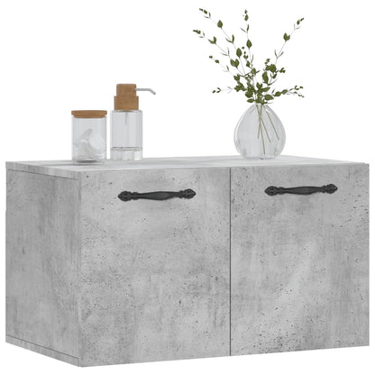 Wandkast 60X36,5X35 Cm Bewerkt Hout Betongrijs