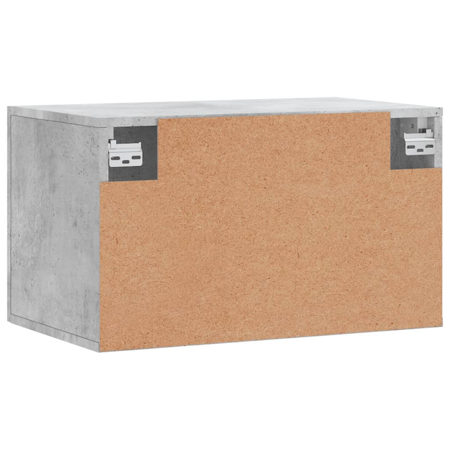 Wandkast 60X36,5X35 Cm Bewerkt Hout Betongrijs
