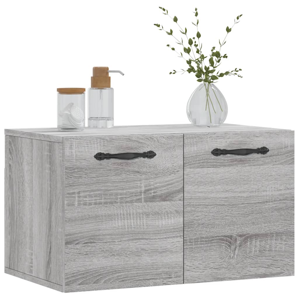 Wandkast 60x36,5x35 cm bewerkt hout grijs sonoma eikenkleurig