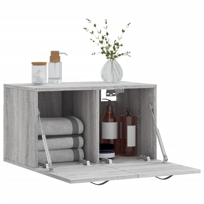 Wandkast 60x36,5x35 cm bewerkt hout grijs sonoma eikenkleurig