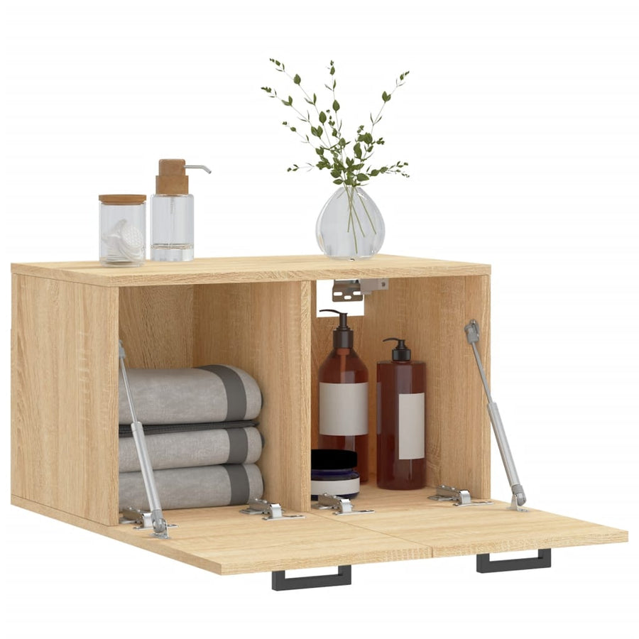 Wandkast 60X36,5X35 Cm Bewerkt Hout Sonoma Eikenkleurig