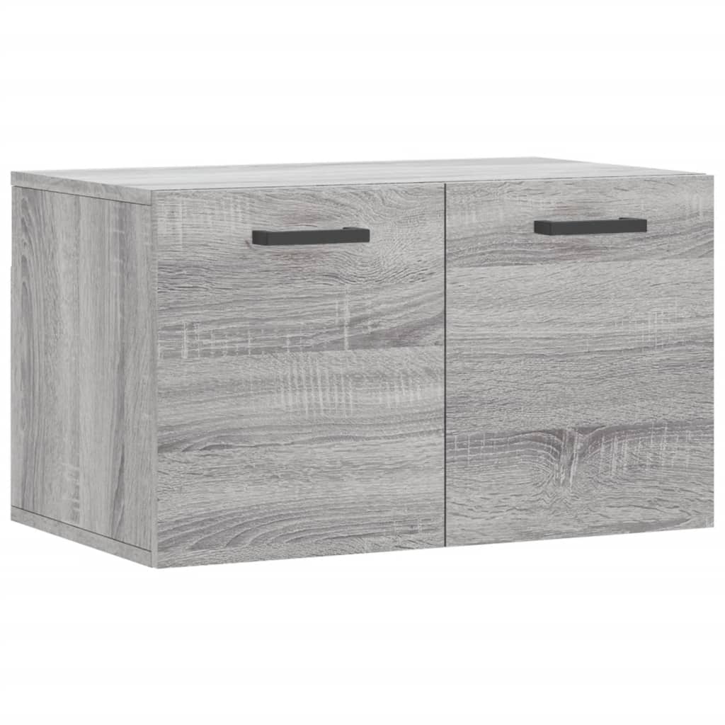 Wandkast 60X36,5X35 Cm Bewerkt Hout Grijs Sonoma Eikenkleurig