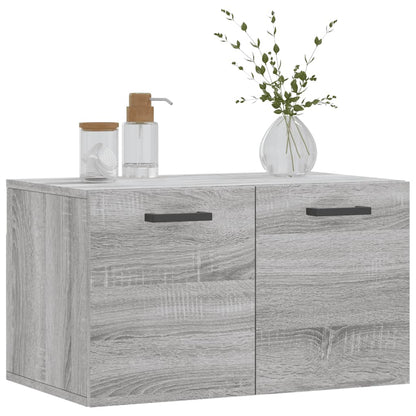 Wandkast 60X36,5X35 Cm Bewerkt Hout Grijs Sonoma Eikenkleurig