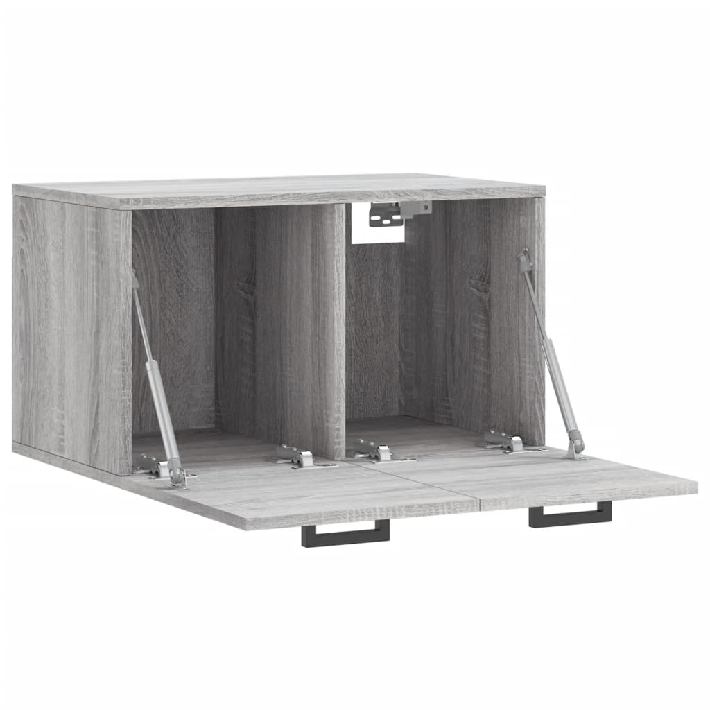 Wandkast 60X36,5X35 Cm Bewerkt Hout Grijs Sonoma Eikenkleurig