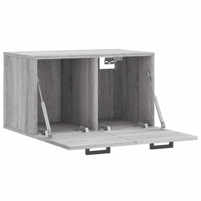 Wandkast 60X36,5X35 Cm Bewerkt Hout Grijs Sonoma Eikenkleurig