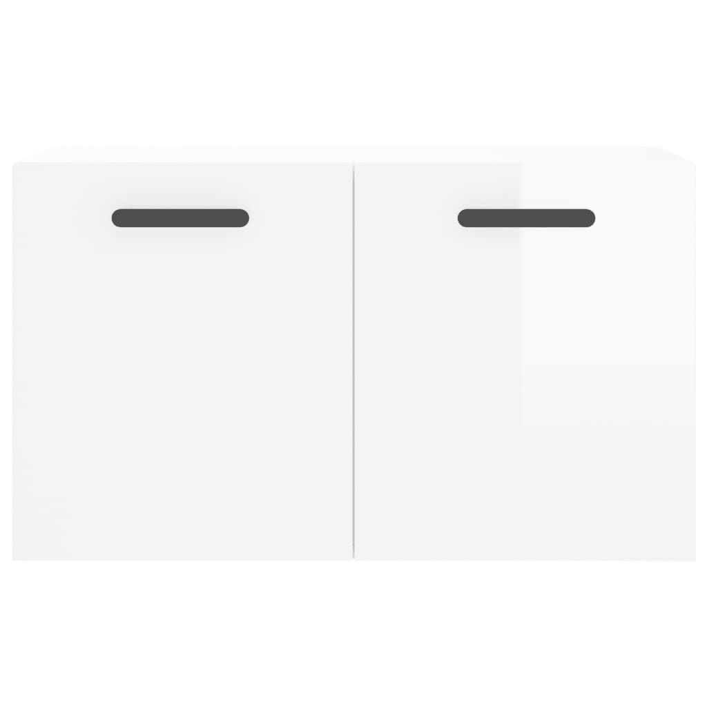 Wandkast 60X36,5X35 Cm Bewerkt Hout Hoogglans Wit