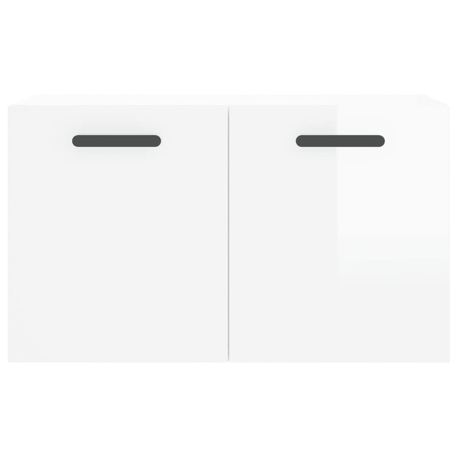 Wandkast 60X36,5X35 Cm Bewerkt Hout Hoogglans Wit