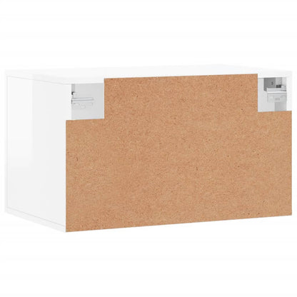 Wandkast 60X36,5X35 Cm Bewerkt Hout Hoogglans Wit
