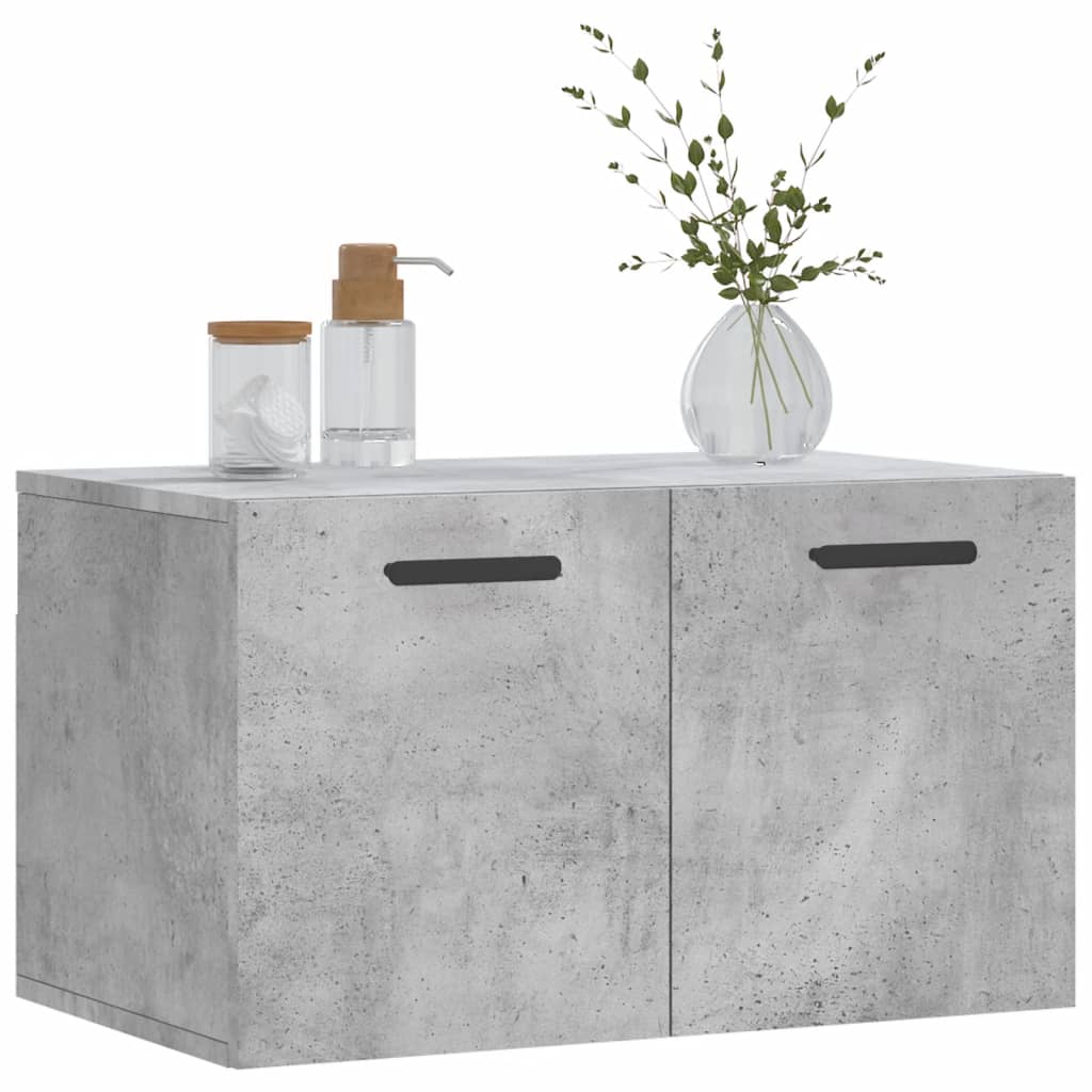 Wandkast 60X36,5X35 Cm Bewerkt Hout Betongrijs