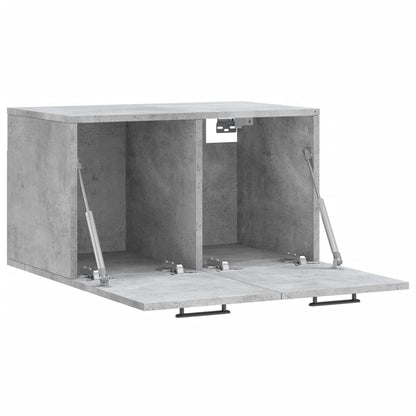 Wandkast 60X36,5X35 Cm Bewerkt Hout Betongrijs