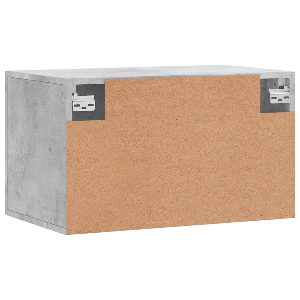 Wandkast 60X36,5X35 Cm Bewerkt Hout Betongrijs