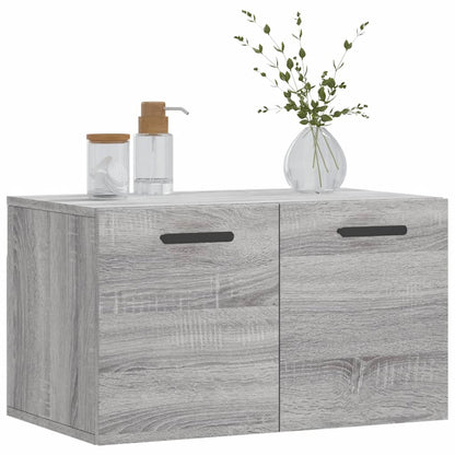 Wandkast 60X36,5X35 Cm Bewerkt Hout Grijs Sonoma Eikenkleurig