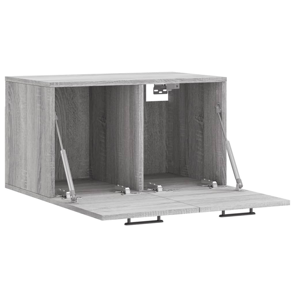 Wandkast 60X36,5X35 Cm Bewerkt Hout Grijs Sonoma Eikenkleurig