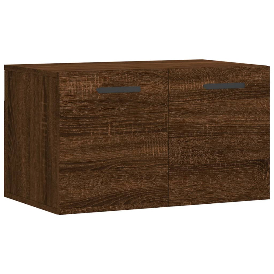 Wandkast 60X36,5X35 Cm Bewerkt Hout Bruin Eikenkleur
