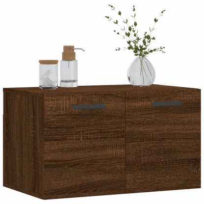 Wandkast 60X36,5X35 Cm Bewerkt Hout Bruin Eikenkleur