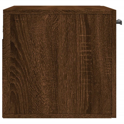Wandkast 60X36,5X35 Cm Bewerkt Hout Bruin Eikenkleur