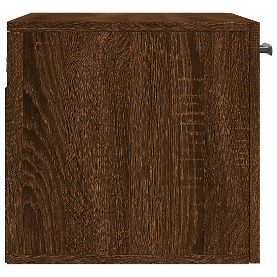 Wandkast 60X36,5X35 Cm Bewerkt Hout Bruin Eikenkleur