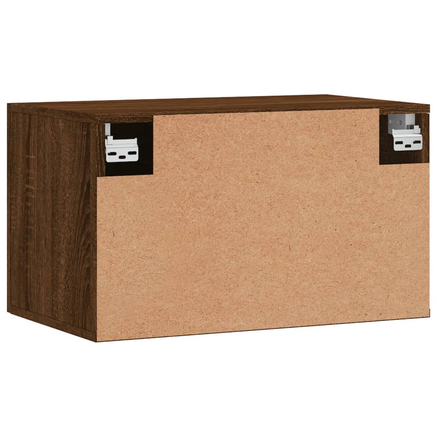 Wandkast 60X36,5X35 Cm Bewerkt Hout Bruin Eikenkleur