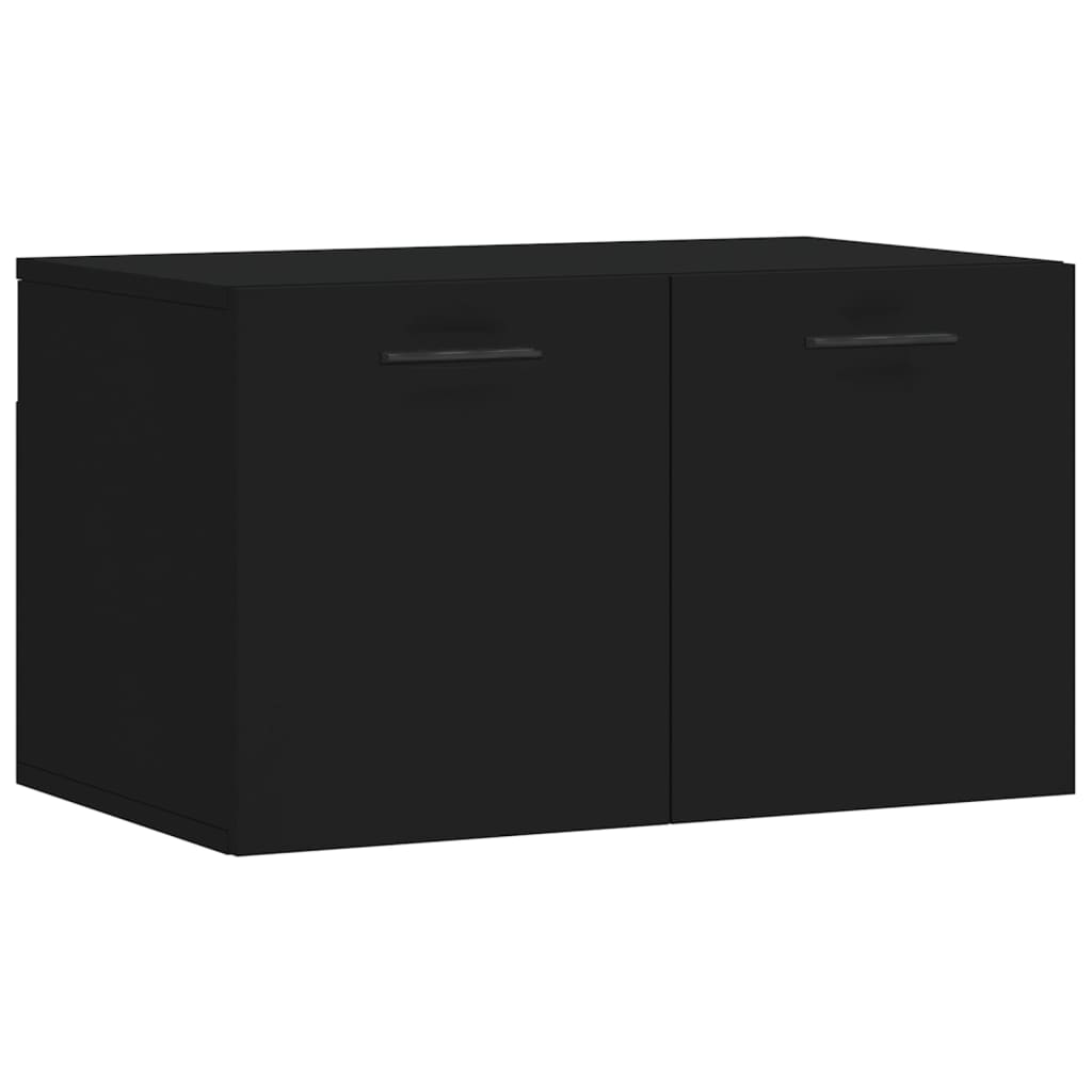 Wandkast 60X36,5X35 Cm Bewerkt Hout Zwart 60 x 36.5 x 35 cm