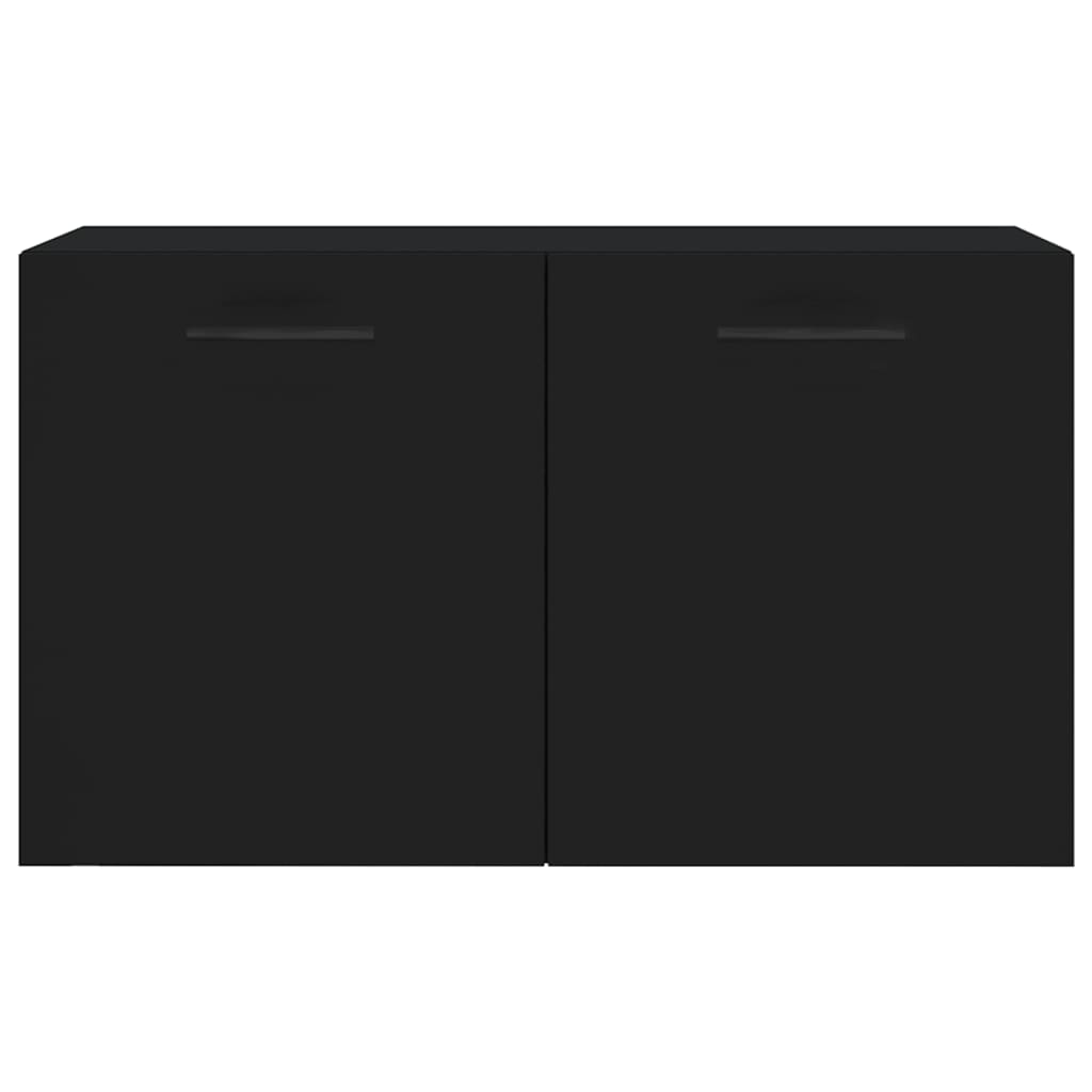 Wandkast 60X36,5X35 Cm Bewerkt Hout Zwart 60 x 36.5 x 35 cm