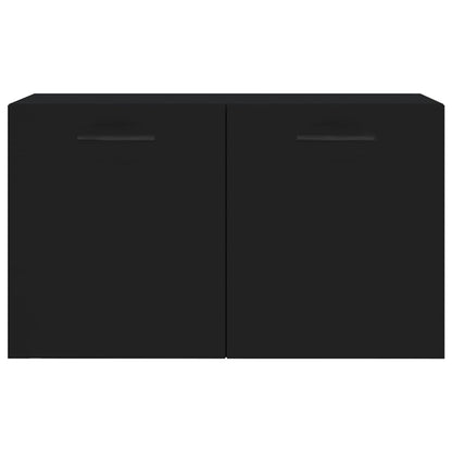 Wandkast 60X36,5X35 Cm Bewerkt Hout Zwart 60 x 36.5 x 35 cm