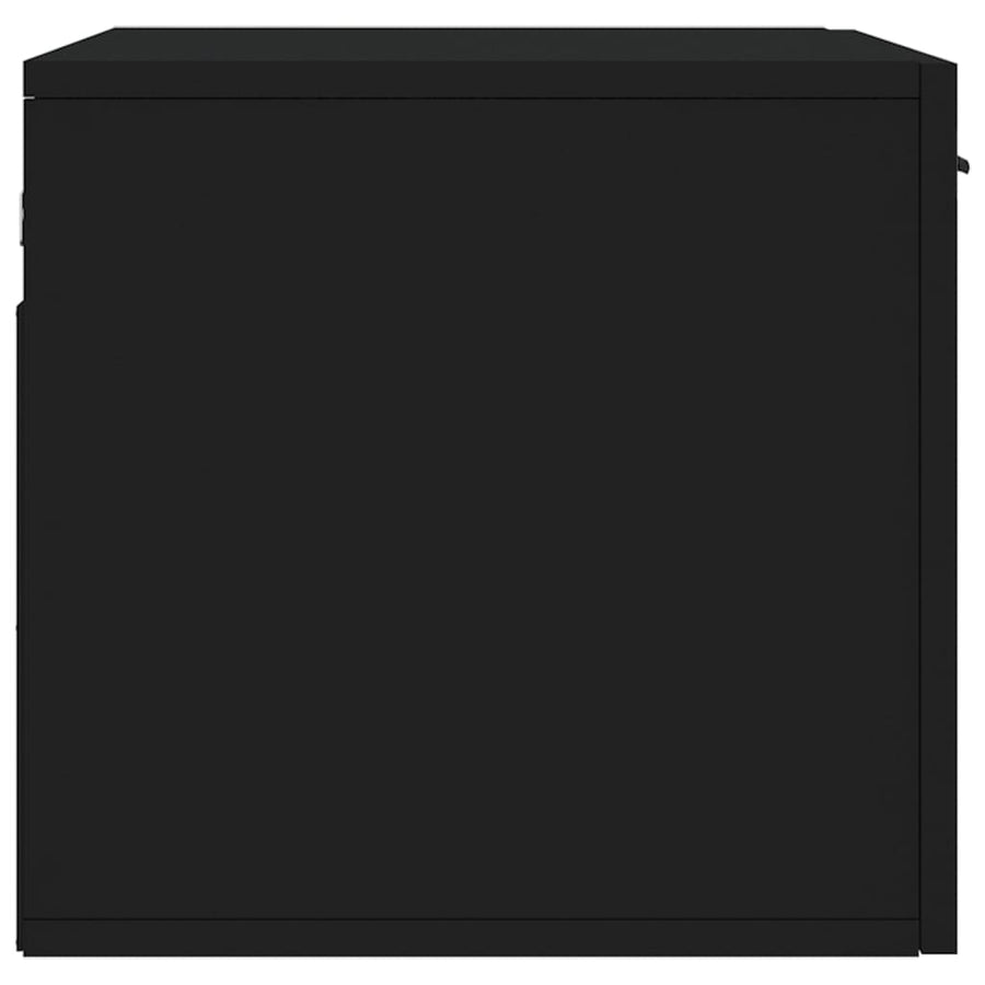 Wandkast 60x36,5x35 cm bewerkt hout zwart