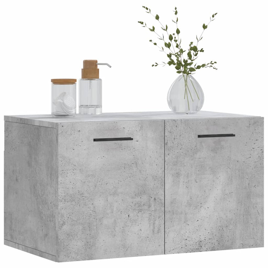 Wandkast 60X36,5X35 Cm Bewerkt Hout Betongrijs