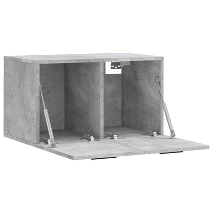 Wandkast 60X36,5X35 Cm Bewerkt Hout Betongrijs