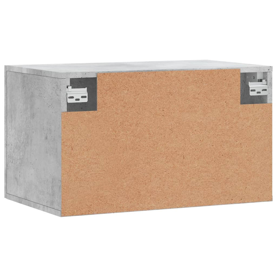 Wandkast 60X36,5X35 Cm Bewerkt Hout Betongrijs