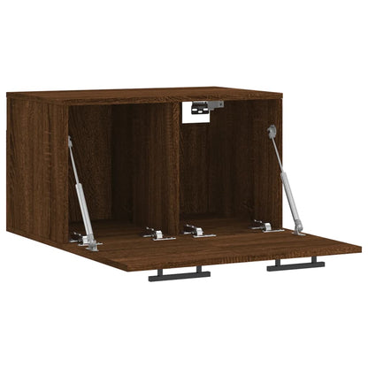 Wandkast 60X36,5X35 Cm Bewerkt Hout Bruin Eikenkleur