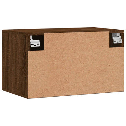 Wandkast 60X36,5X35 Cm Bewerkt Hout Bruin Eikenkleur