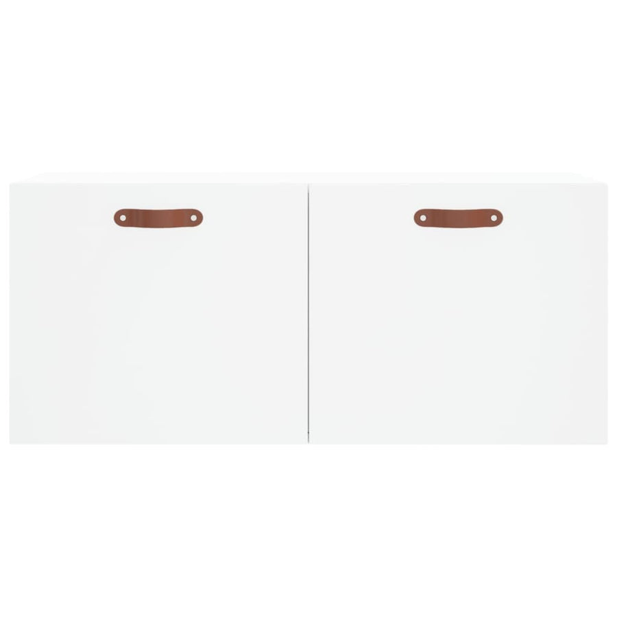 Wandkast 80x36,5x35 cm bewerkt hout wit