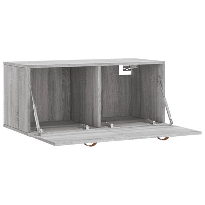 Wandkast 80x36,5x35 cm bewerkt hout grijs sonoma eikenkleurig