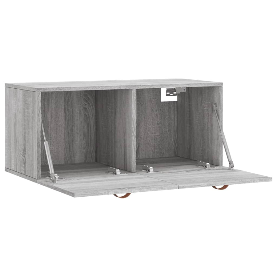 Wandkast 80x36,5x35 cm bewerkt hout grijs sonoma eikenkleurig