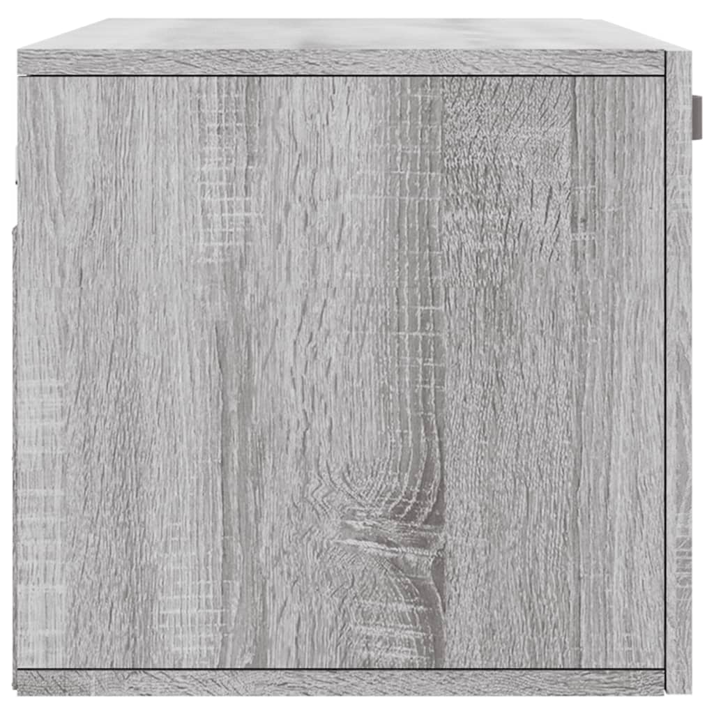 Wandkast 80x36,5x35 cm bewerkt hout grijs sonoma eikenkleurig