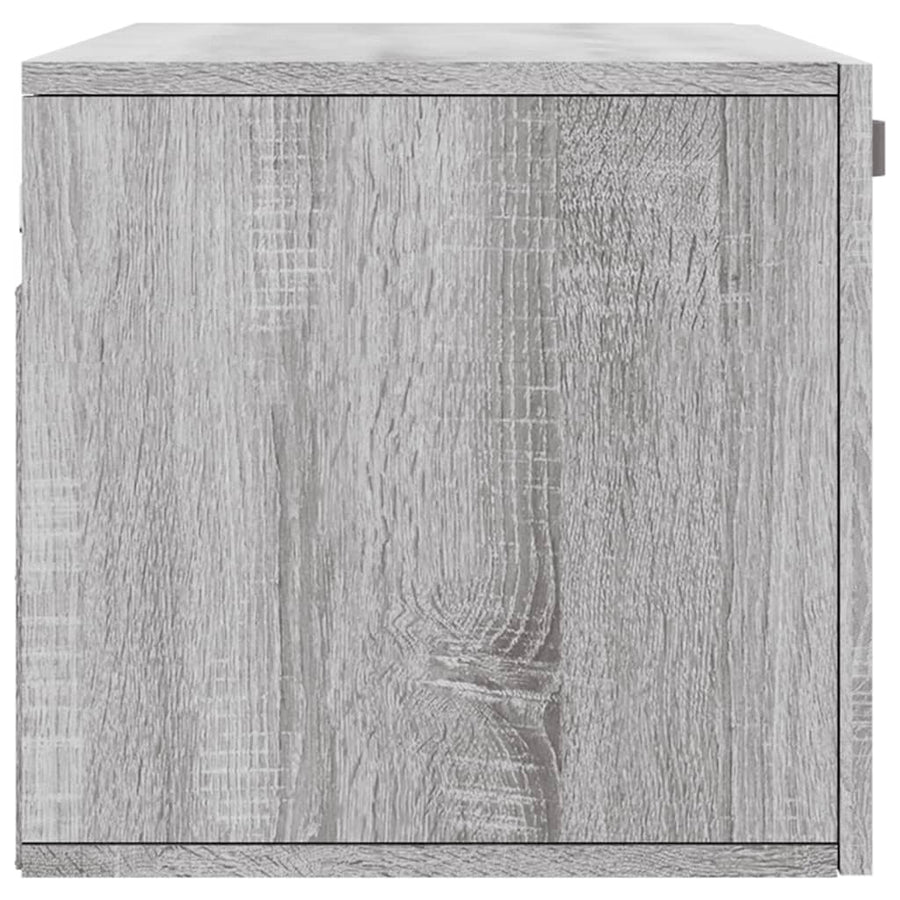Wandkast 80x36,5x35 cm bewerkt hout grijs sonoma eikenkleurig