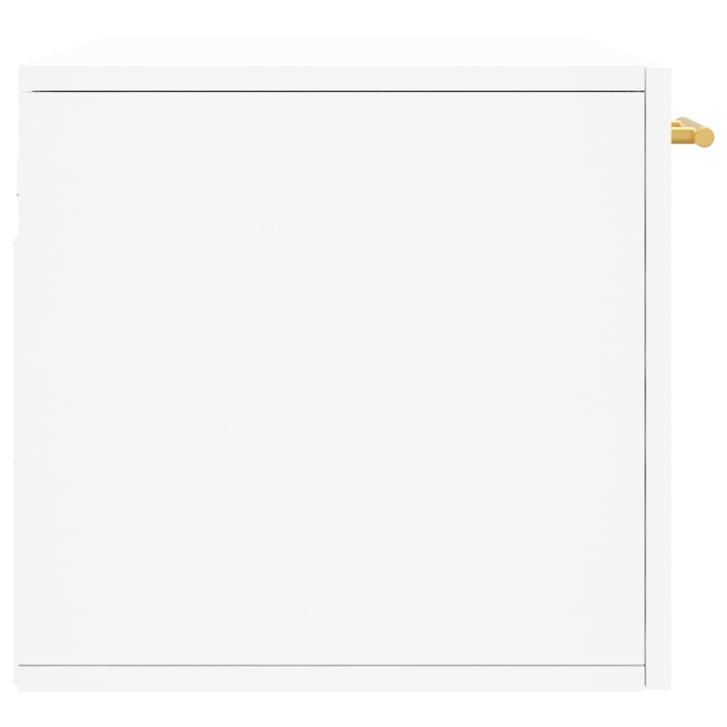 Wandkast 80X36,5X35 Cm Bewerkt Hout Wit