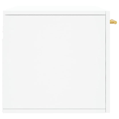 Wandkast 80X36,5X35 Cm Bewerkt Hout Wit