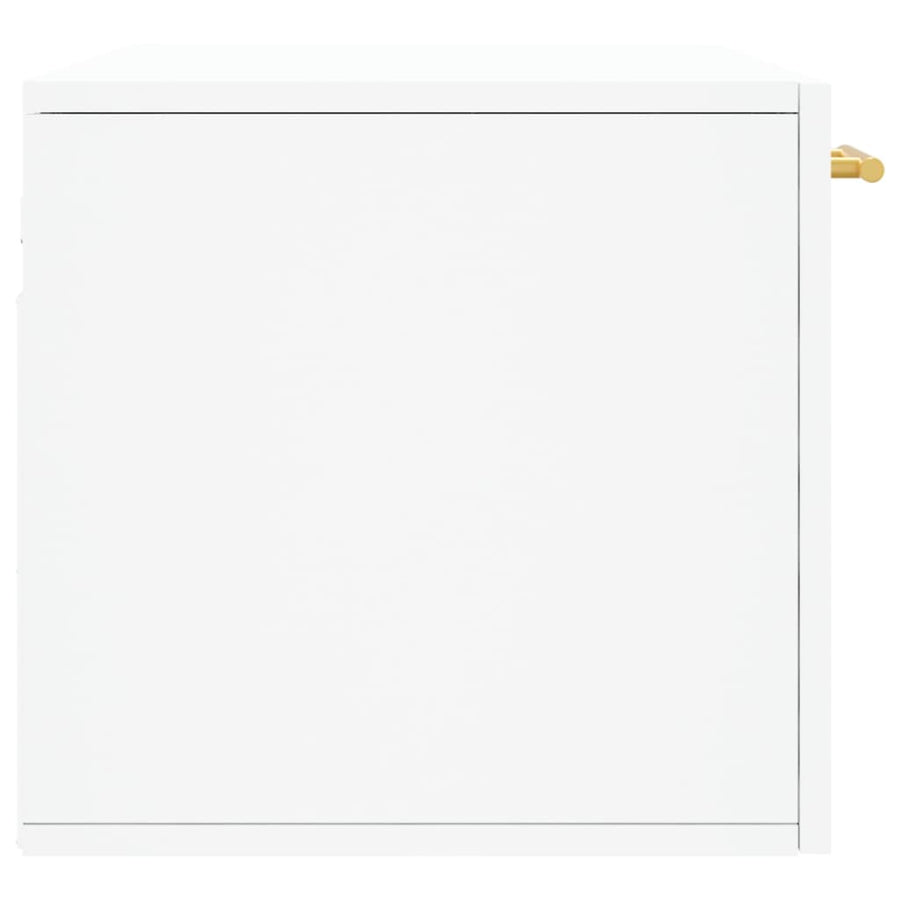 Wandkast 80X36,5X35 Cm Bewerkt Hout Wit