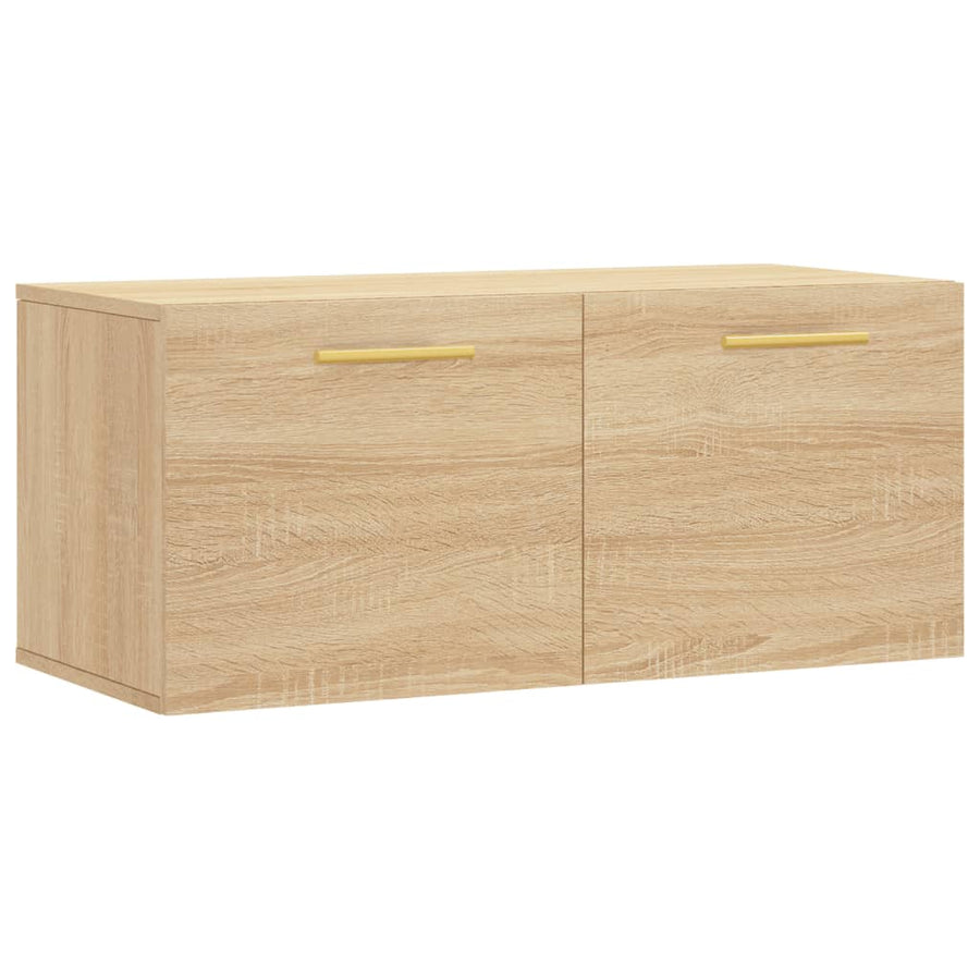 Wandkast 80x36,5x35 cm bewerkt hout sonoma eikenkleurig
