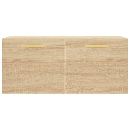 Wandkast 80x36,5x35 cm bewerkt hout sonoma eikenkleurig